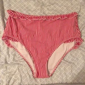 Solid&striped high waist bottom